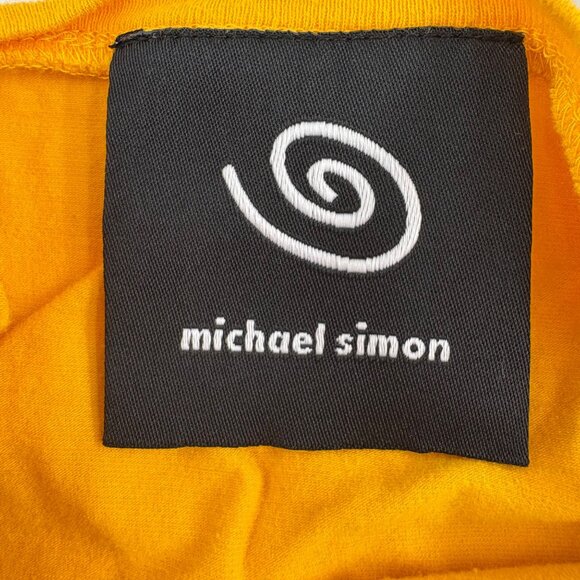 Michael Simon Butterfly Embroidered Womens Top sz Small Capped Sleeves butterfly - Picture 2 of 4